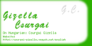 gizella csurgai business card